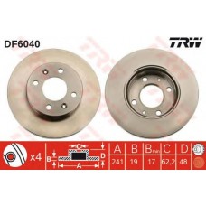 Диск  тормозной передний TRW DF6040 (517121C000) (BS5391)