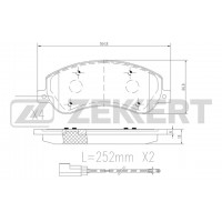 Колодки  тормозные дисковые передние ZEKKERT BS1680 (1824346)