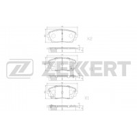 Колодки  тормозные дисковые передние ZEKKERT BS1956 (581011YA30)