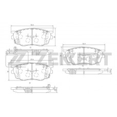 Колодки  тормозные дисковые передние ZEKKERT BS2063 (GJYC3328Z9C)