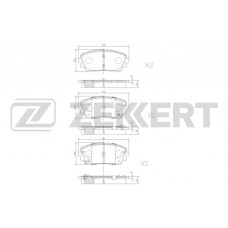 Колодки  тормозные дисковые передние ZEKKERT BS1956 (581011YA30)