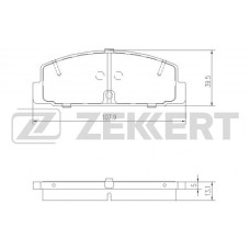 Колодки тормозные задние (Mazda 323, 626, 6)  ZEKKERT BS1100 (GEYC2648Z)